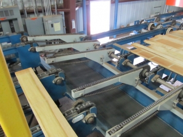 Side view of conveyor belt.